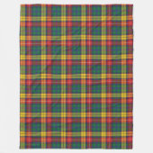 Karierter Clan Buchanan Tartan Red Yellow Green Ka Fleecedecke (Vorderseite)