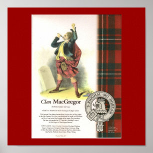 Karierter Clan MacGregor auf Leinwand Poster