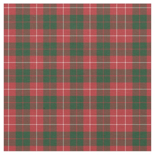 Karierter Clan Mackinnon Tartan Green Red Karo Stoff (Nahaufnahme)