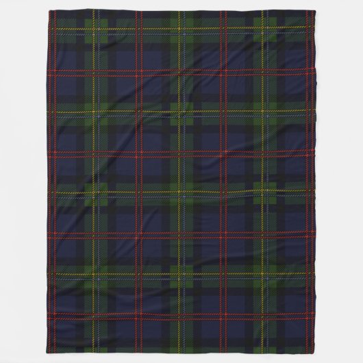 Karierter Clan Malcolm Tartan Lila Muster Fleecedecke (Vorderseite)