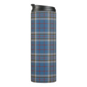 Karierter Clan Thompson Tartan Blue Gray Karo Kaff Thermosbecher (Nach rechts gedreht)