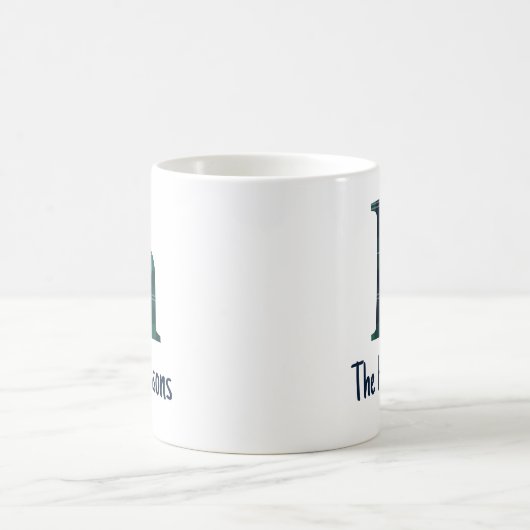 Karierter Druckminderbuchstabe h Anfangsbuchstabe  Kaffeetasse (Mittel)