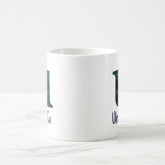 Karierter Druckminderbuchstabe u Anfangs und Name Kaffeetasse (Mittel)