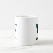 Karierter Druckminderbuchstabe w Anfangsbuchstabe Kaffeetasse (Mittel)