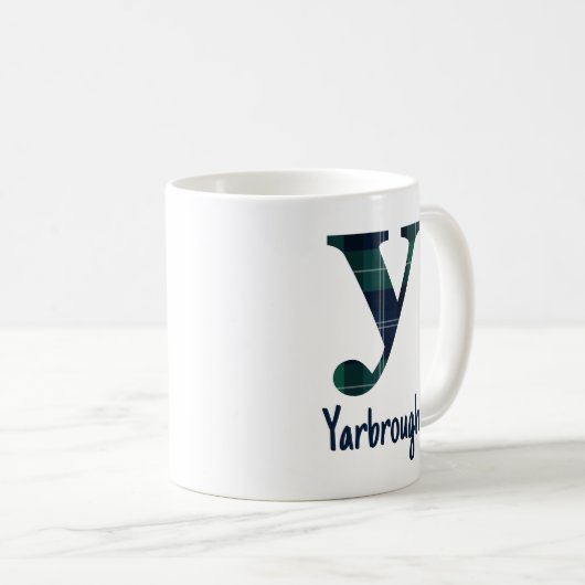 Karierter Druckminderbuchstabe y Anfangsbuchstabe Kaffeetasse (VorderseiteRechts)
