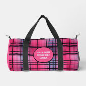 karierter Duffelbeutel "Hor Pink" Duffle Bag (Vorderseite)