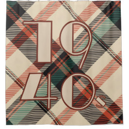 karierter Duschvorhang der 40er Jahre