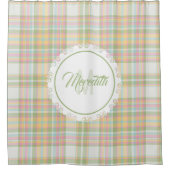 Karierter Duschvorhang - Frühlingsfarben {S2D3} (Vorderseite)