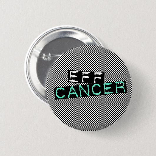 karierter EFF-Krebs Button (Vorne & Hinten)