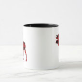 Karierter Elche Kaffee Tasse Rotes Buffalo Kariert (Zentrum)