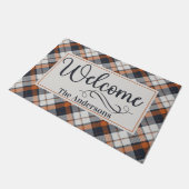 Karierter Empfang Fußmatte (Schrägansicht)