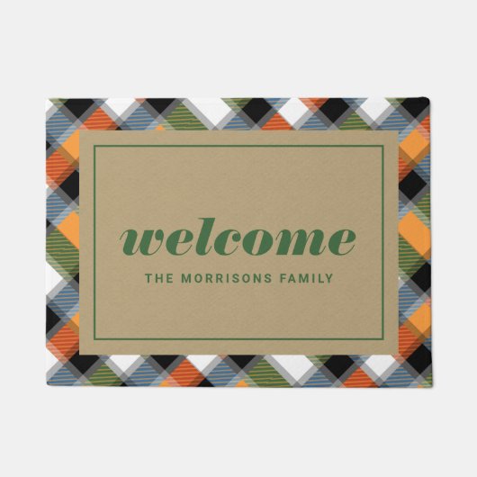 Karierter Empfang Fußmatte (Vorderseite)