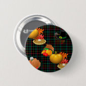 karierter Erntedank Button (Vorne & Hinten)