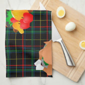 karierter Erntedank Küchentuch (Viertel Falte)