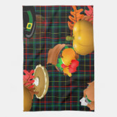 karierter Erntedank Küchentuch (Vertikal)