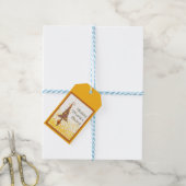 Karierter Erntedank mit Goldstars Geschenkanhänger (Mit Garn)