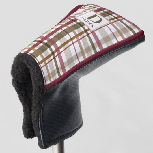 Karierter Fall Golf Headcover (3/4 Vorderseite)