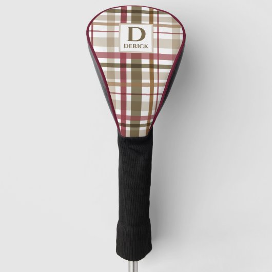 Karierter Fall Golf Headcover (Vorderseite)