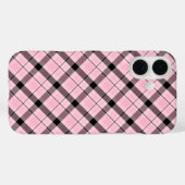 Karierter Fall in Rosa Case-Mate iPhone Hülle (Rückseite (Horizontal))