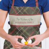 Karierter Familienname personalisiert Schürze