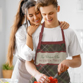 Karierter Familienname personalisiert Schürze