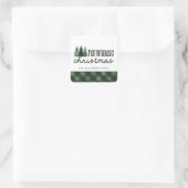 Karierter Familienname Quadratischer Aufkleber (Tasche)