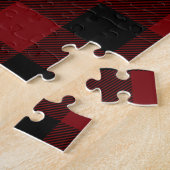 Karierter Familienname Rot und Schwarz Buffalo Puzzle (Seite)