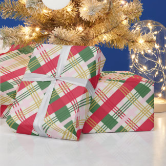 Karierter Feiertag Weihnachten Geschenkpapier