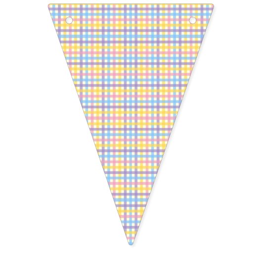 Karierter Frühling im Garten Wimpelkette (Zweite Fahne)