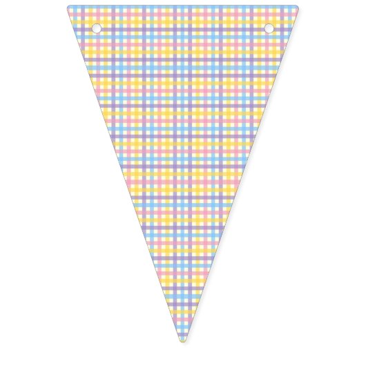 Karierter Frühling im Garten Wimpelkette (Erste Fahne)