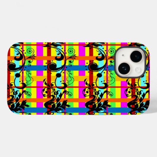 Karierter geblüht Pop Case-Mate iPhone Hülle (Rückseite (Horizontal))