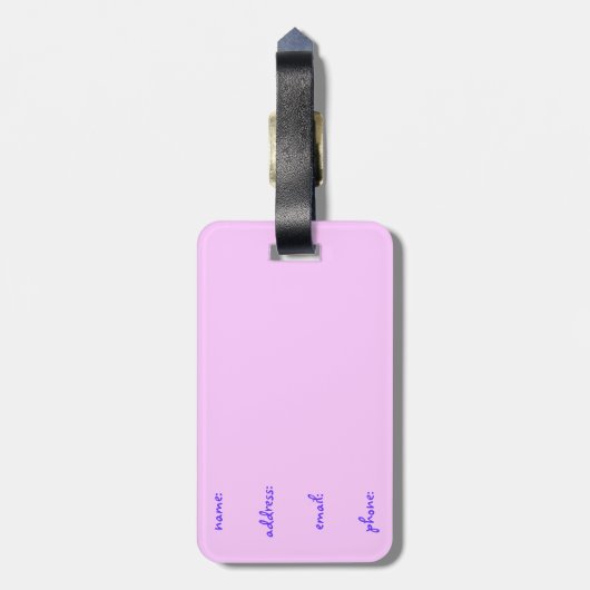 Karierter Gepäckanhänger (Rückseite vertikal)