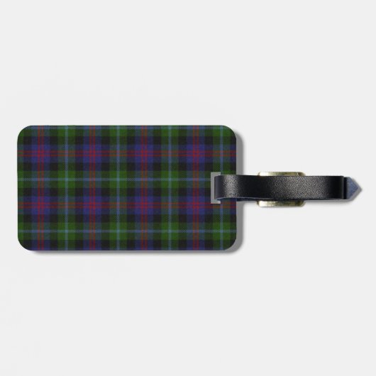 Karierter Gepäcktag in Wellington Tartan Gepäckanhänger (Rückseite horizontal)