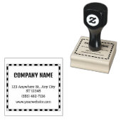 Karierter Geschäftsanschriftstempel Gummistempel (Stempel)