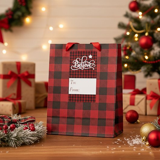 Karierter Geschenketikett