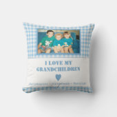 Karierter Gingham mit Foto Kissen (Vorderseite)