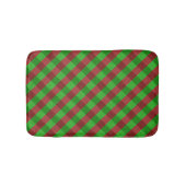 Karierter Glitzer rot/grün Badematte (Vorderseite)