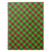 Karierter Glitzer rot/grün Notizblock (Vorderseite)