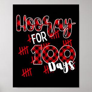 Karierter glücklicher 100. Schultag für 100 Tage Poster