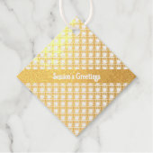Karierter Goldstreifen Geschenkanhänger (Vorderseite)