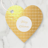 Karierter Goldstreifen Geschenkanhänger (Vorderseite)