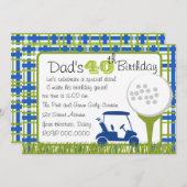 Karierter Golf Einladung (Vorne/Hinten)