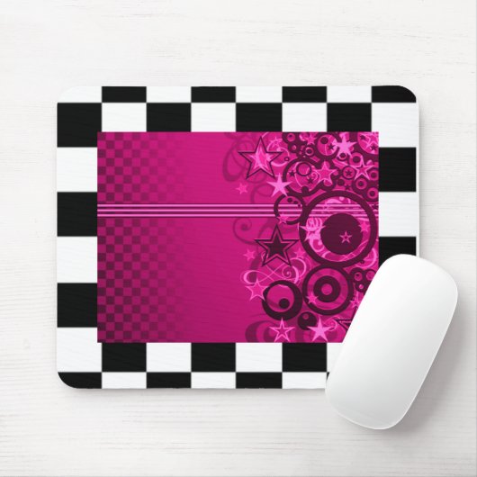 Karierter grafischer Stern Mousepad (Mit Mouse)