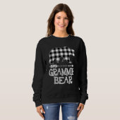 Karierter Grammie Bear Christm vom Black and White Sweatshirt (Vorne ganz)