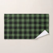 Karierter grüner schwarzer Lumberjack Badhandtuch Set (Handtuch)