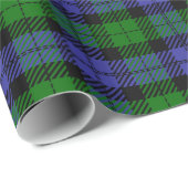 Karierter grüner und blauer Tartan Geschenkpapier (Rolleneckpunkt)