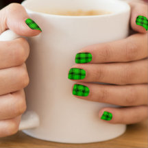 Karierter grüner und schwarzer Tartan