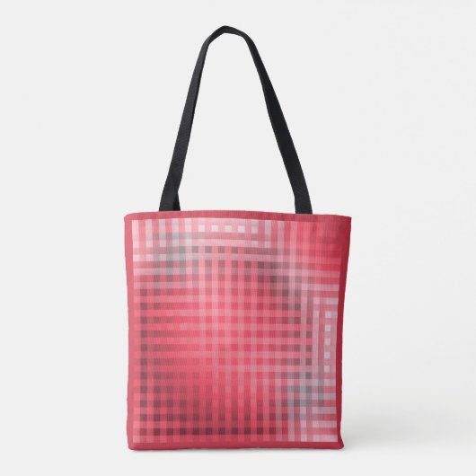 Karierter Grunge, rot und grau Tasche (Rückseite)