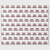 karierter Happy Holidays in Rot und Schwarz Geschenkpapier (Flach)