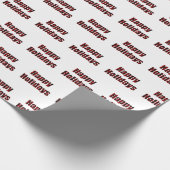 karierter Happy Holidays in Rot und Schwarz Geschenkpapier (Ecke)